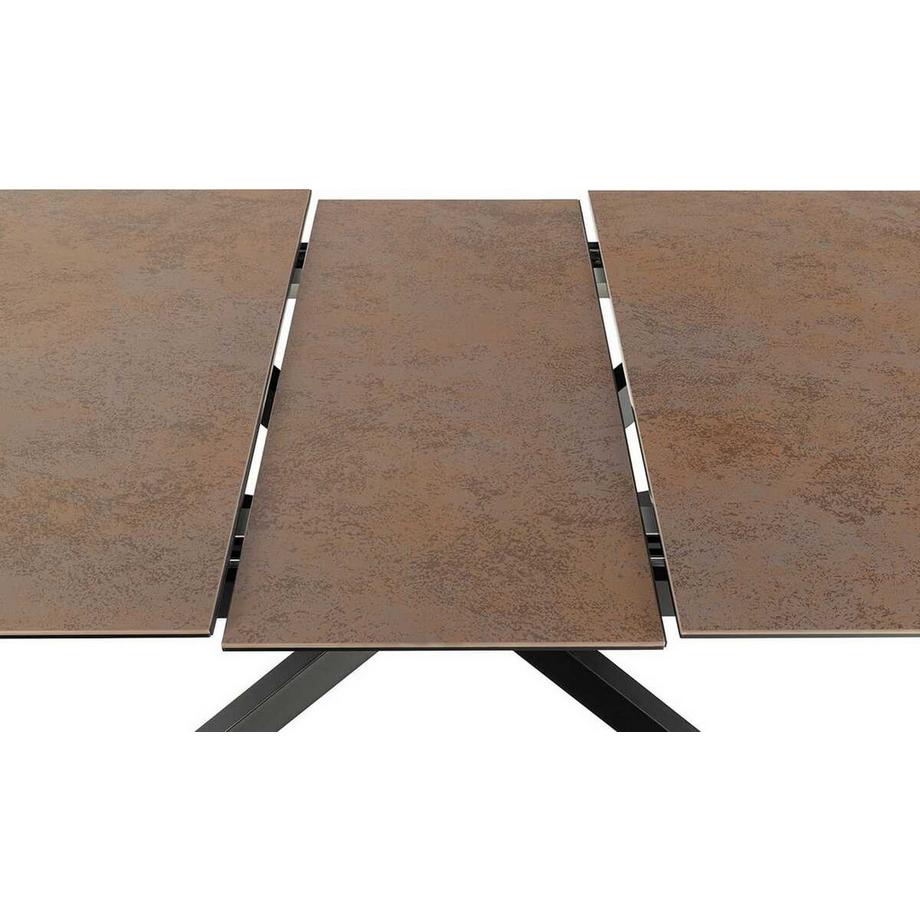 mutoni Tavolo da pranzo Isolde in vetroceramica marrone allungabile 168-210x90  