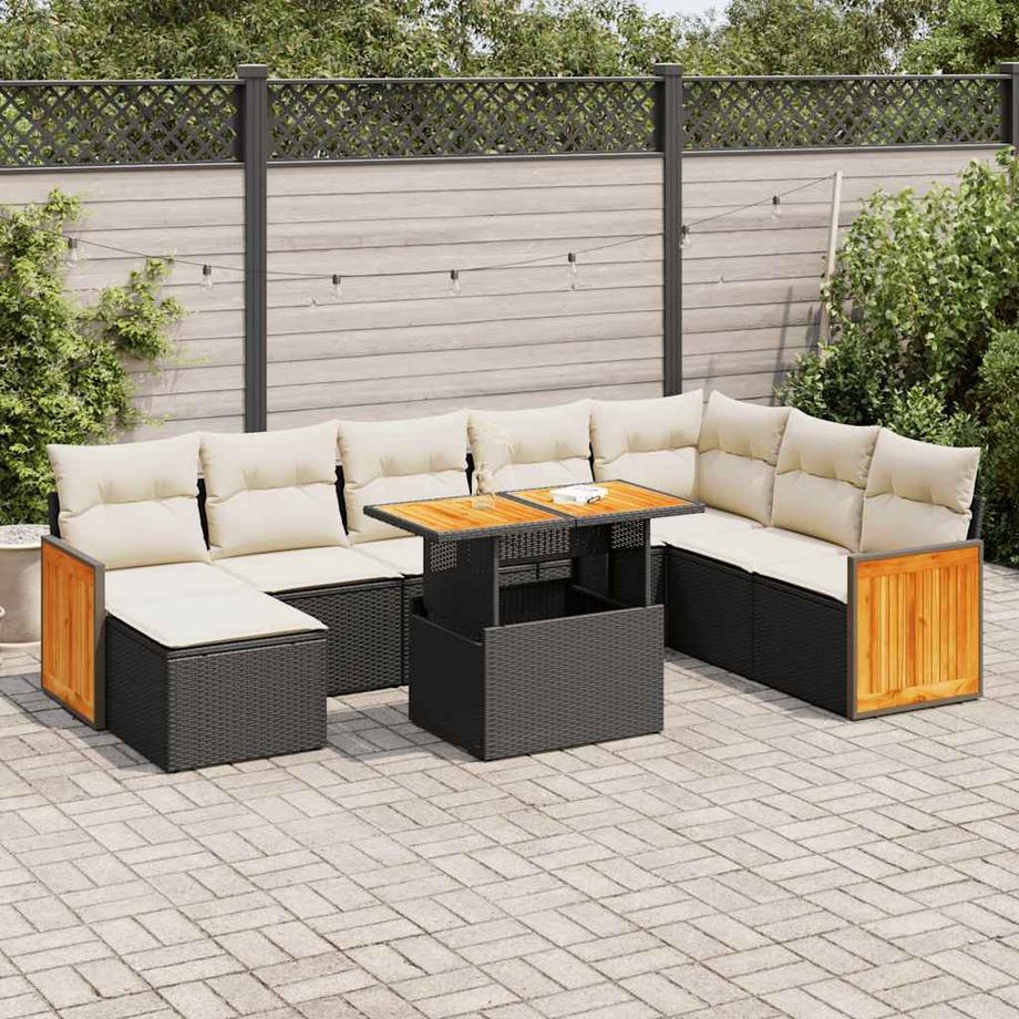 VidaXL set divano da giardino Polirattan  