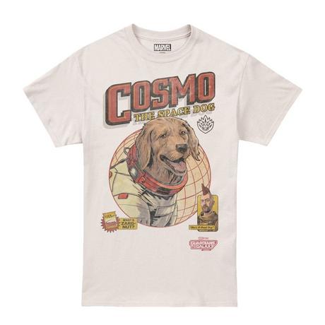 Guardians Of The Galaxy Cosmo Kraglin Globus Logo Print Kurzarm T-Shirt  