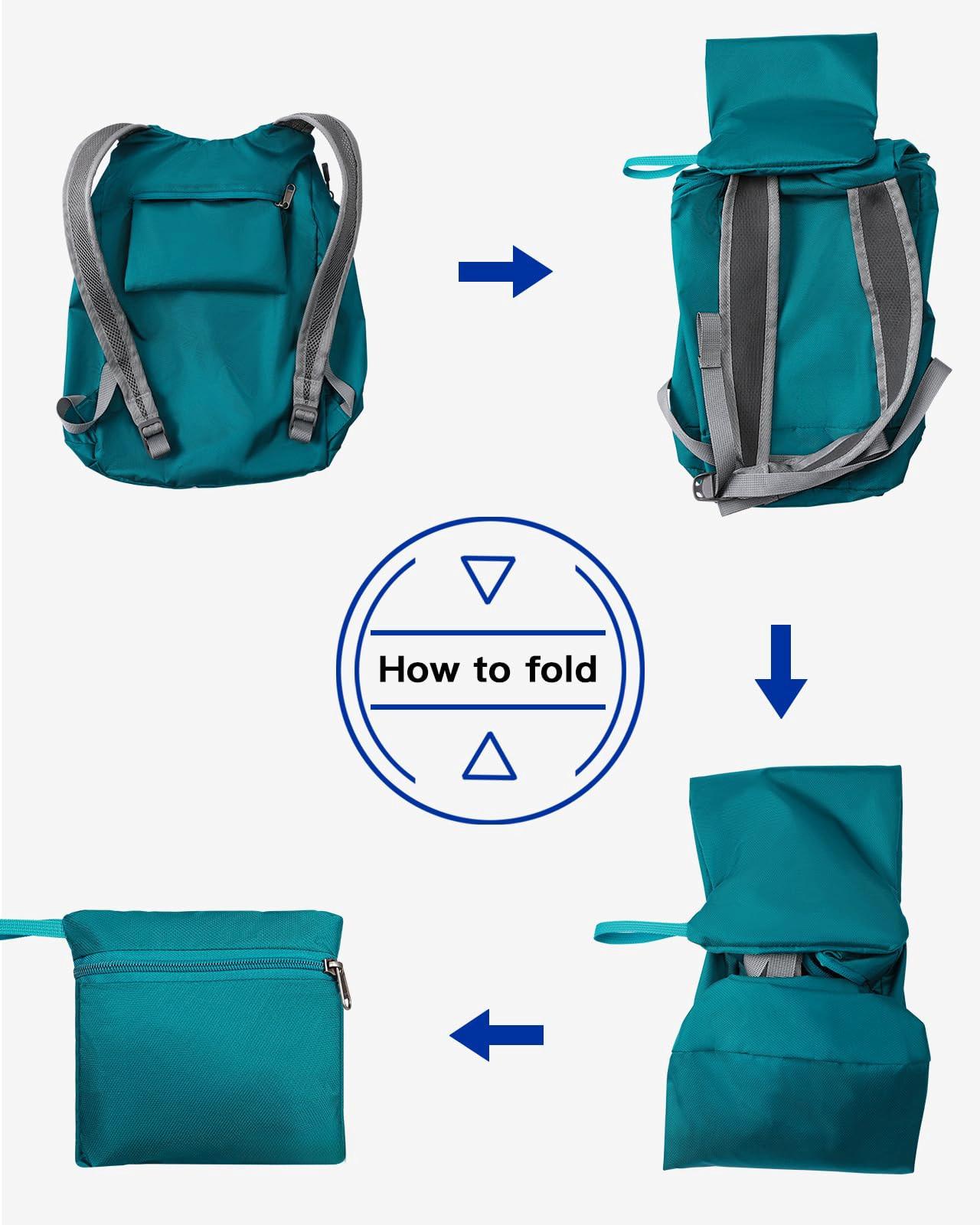 Only-bags.store Ultraleichter faltbarer Rucksack : Kleiner verpackbarer Wanderrucksack Leichter dünner Rucksack Sportlicher Tagesrucksack  