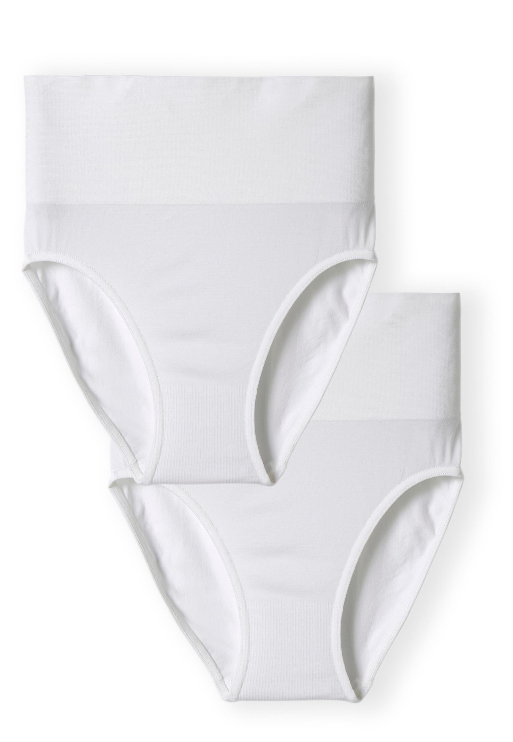 Image of 2er-pack Slips Mit Hoher Taille. Damen Weiss 50/52