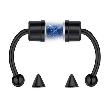 Gefälschter Nasenring, magnetisch - Schwarz