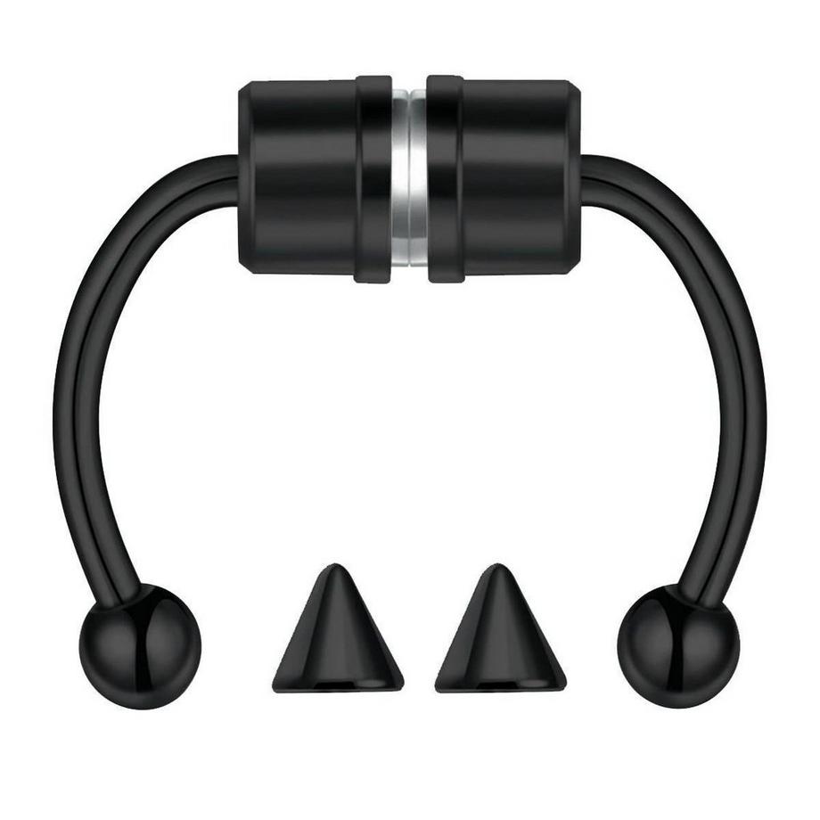 eStore  Faux Anneau De Nez, Magnétique - Noir 