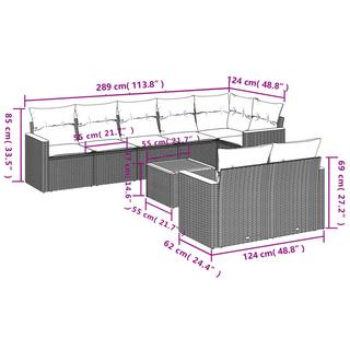 VidaXL Garten sofagarnitur poly-rattan  