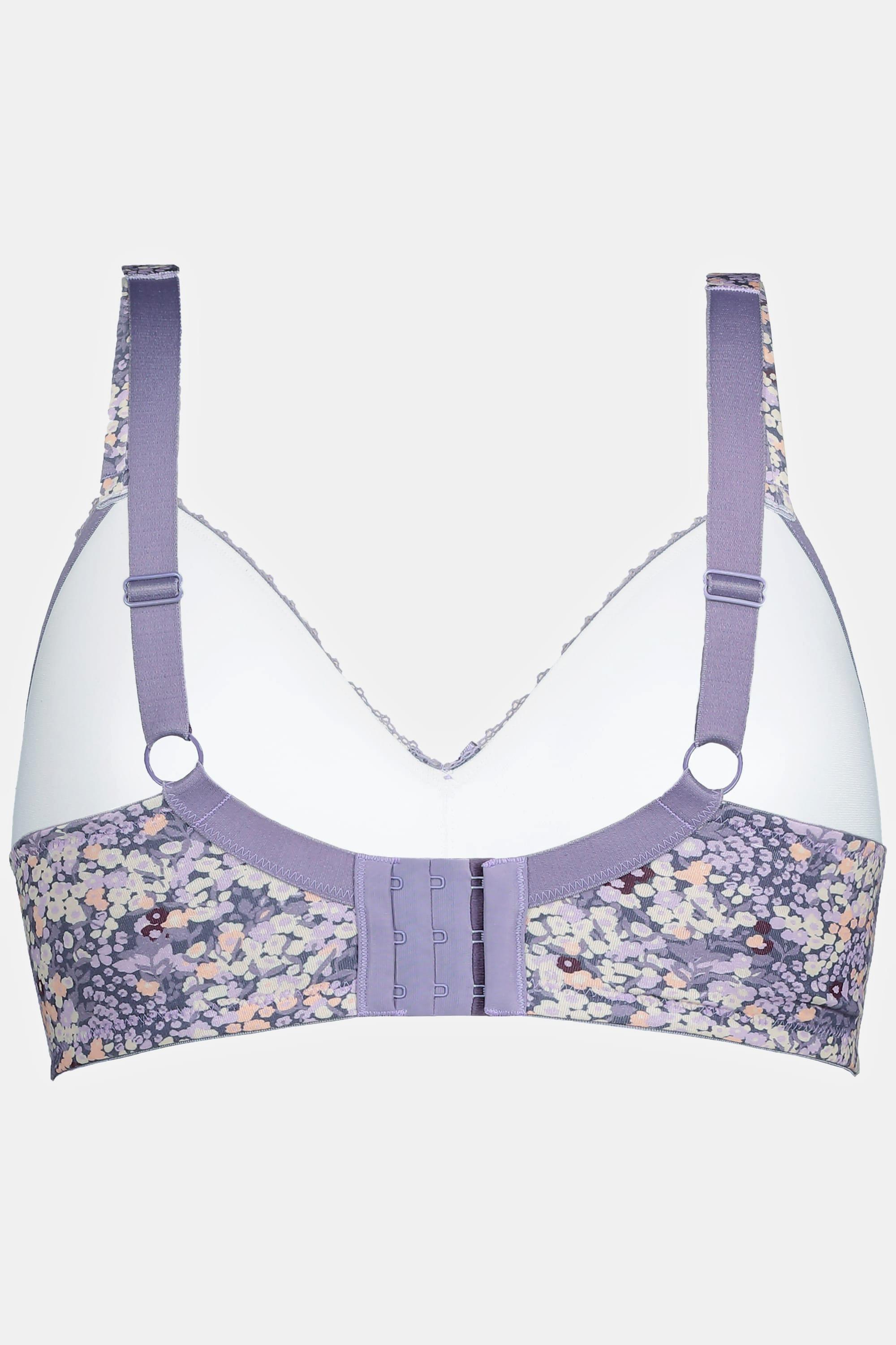 Ulla Popken  Bralette senza ferretto con coppe morbide e pizzo, coppe C-D 