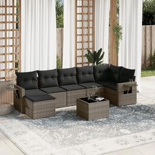 VidaXL set divano da giardino Polirattan  