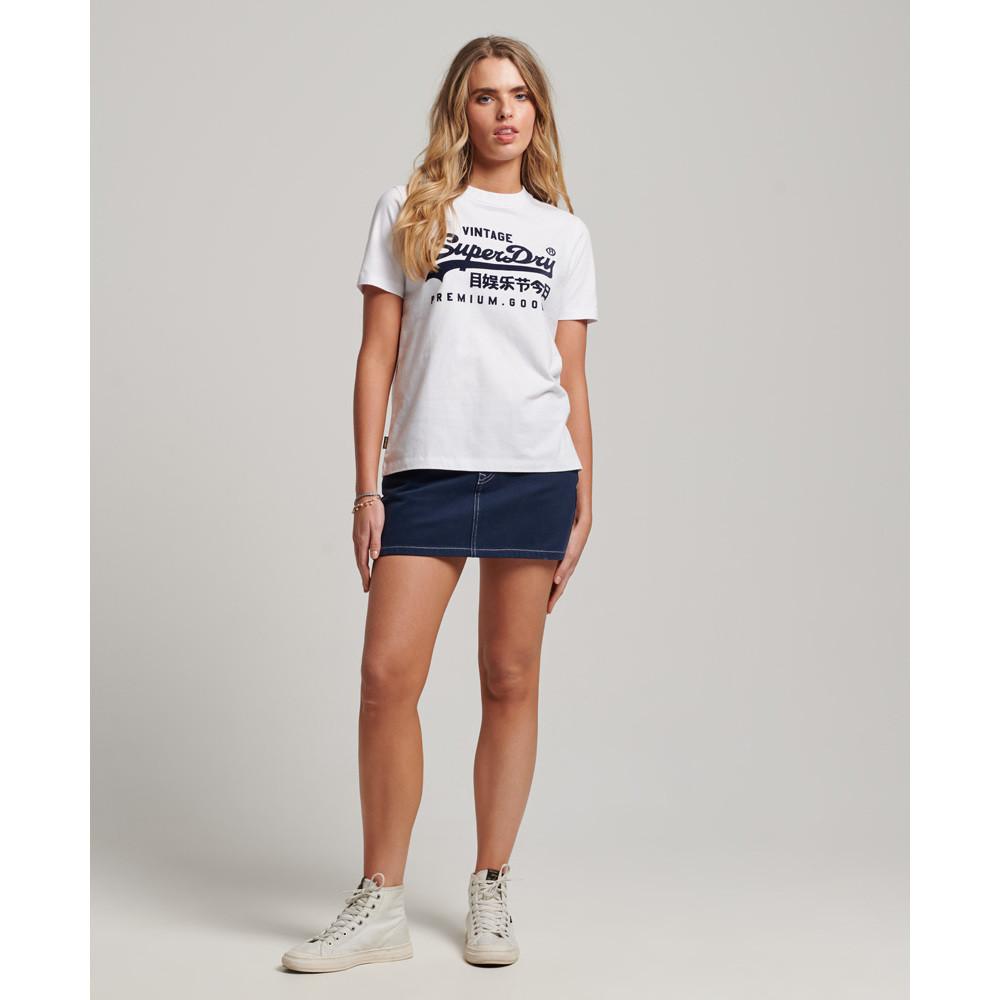 Superdry  T-shirt en coton bio femme  Vintage Logo Scripted Coll 