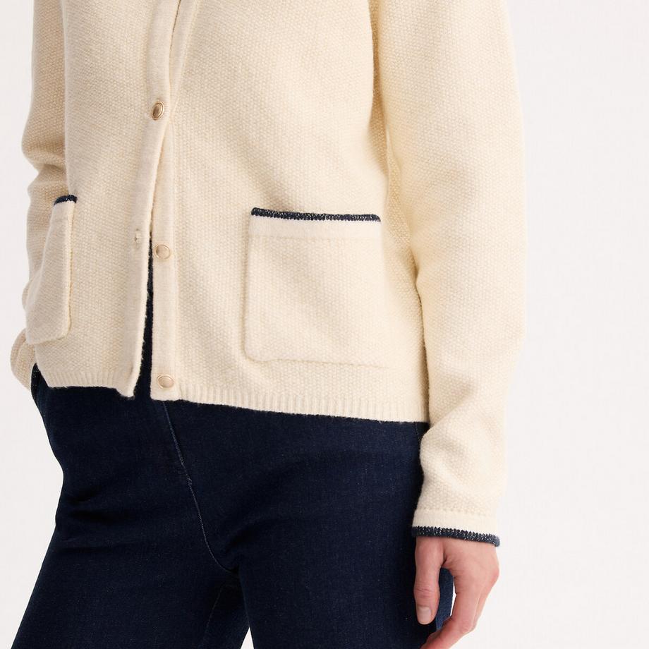 La Redoute Collections Cardigan corto in maglia fine  
