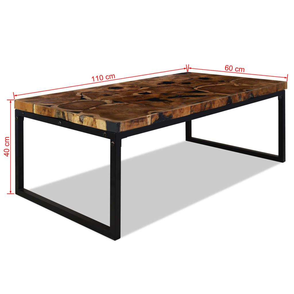 VidaXL Table basse teck  