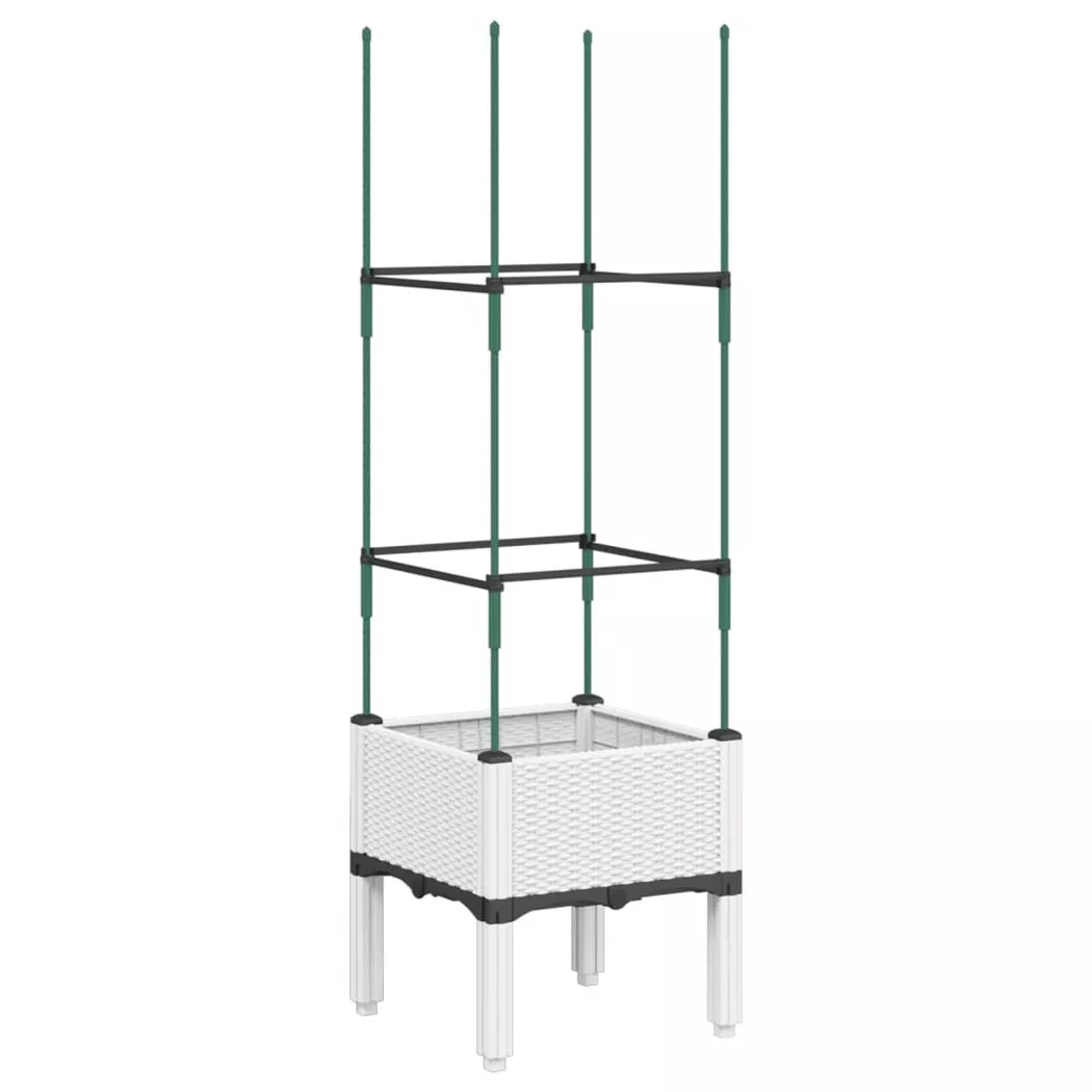 VidaXL - Jardinière polypropylène, One Size, Blanc