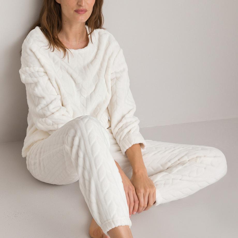 SO'HOME Pyjama Polaire Effet Torsades  