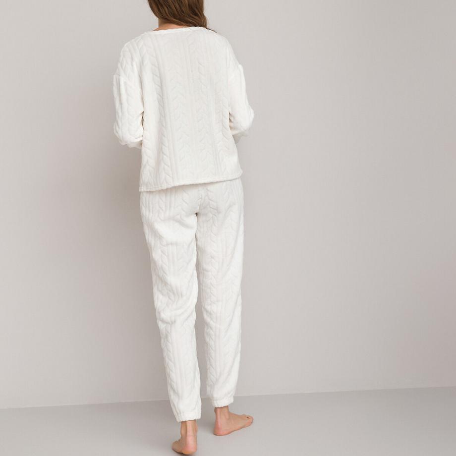 SO'HOME Pyjama Polaire Effet Torsades  