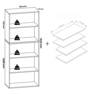 VCM XXL Holz Großer Schuhschrank Schuhregal Groß Stiefel Dielenmöbel Lona 9 Fächer  