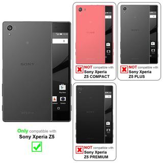 Cadorabo  Housse compatible avec Sony Xperia Z5 - Coque de protection avec fermeture magnétique, fonction de support et compartiment pour carte 