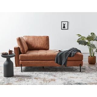 Beliani Chaise longue en Pelle sintetica Industriale REBAIS  