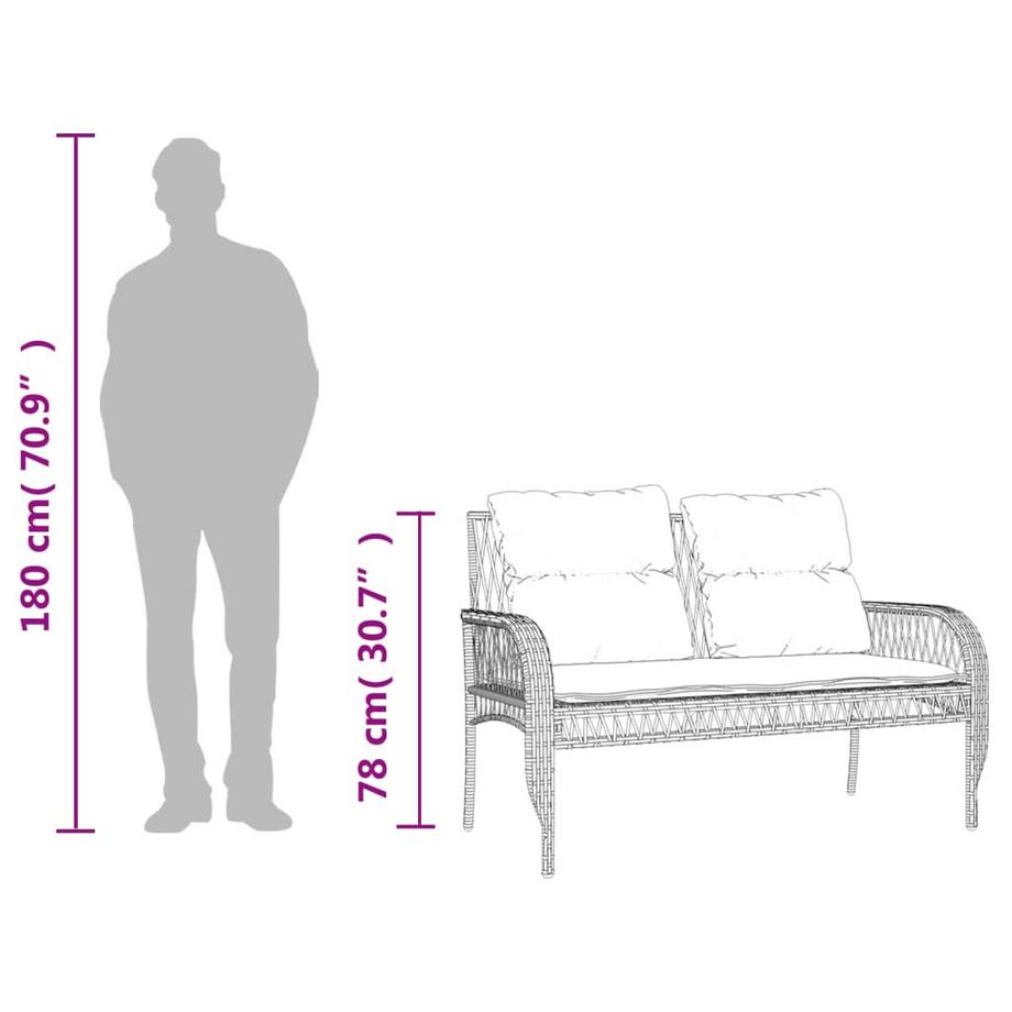 VidaXL Garten sofagarnitur poly-rattan  