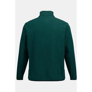 JP1880  Pullover polo di pile da ciclismo con maniche lunghe e collo con zip 