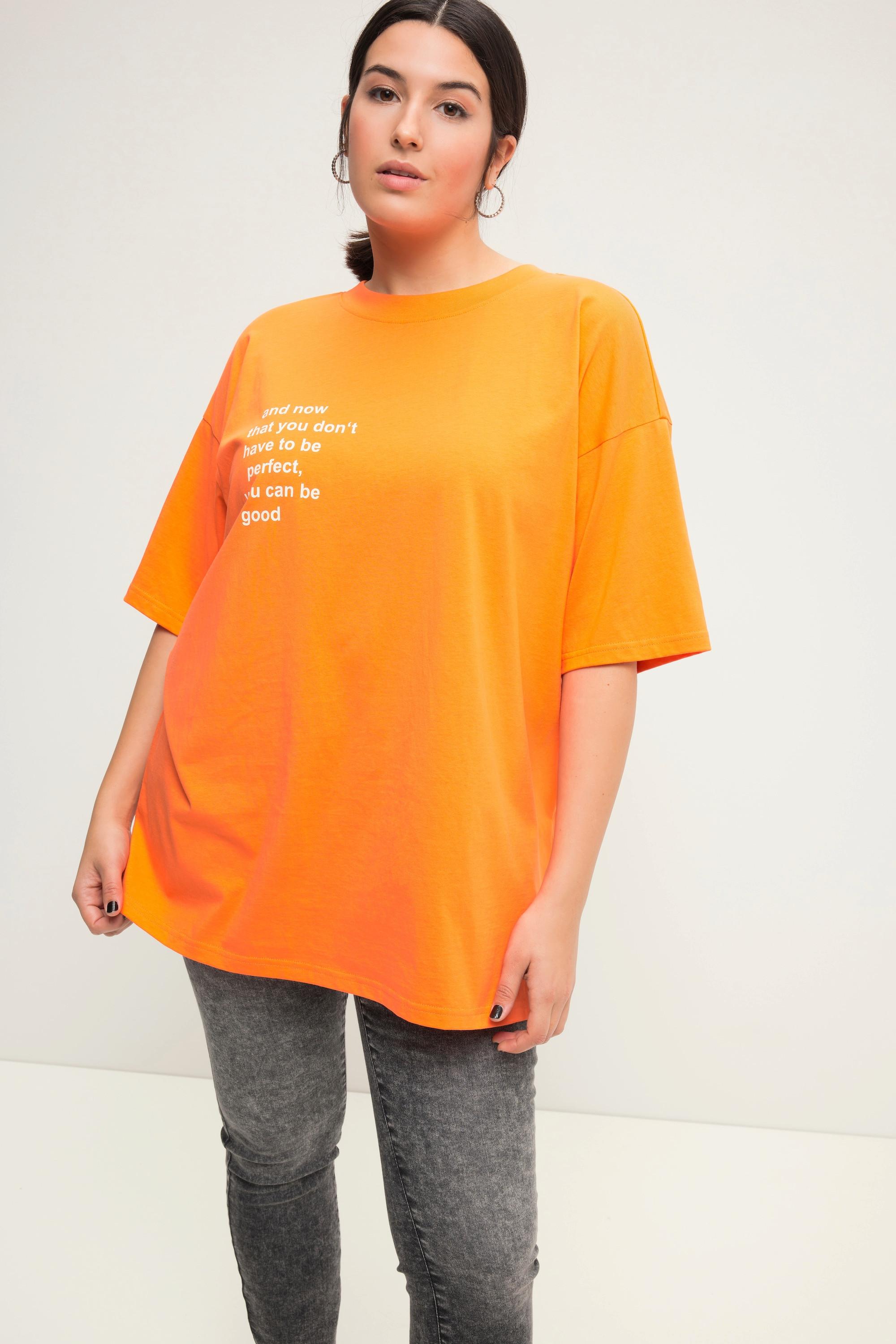 Studio Untold  T-shirt# long oversize avec message imprimé. Col rond et manches courtes. 