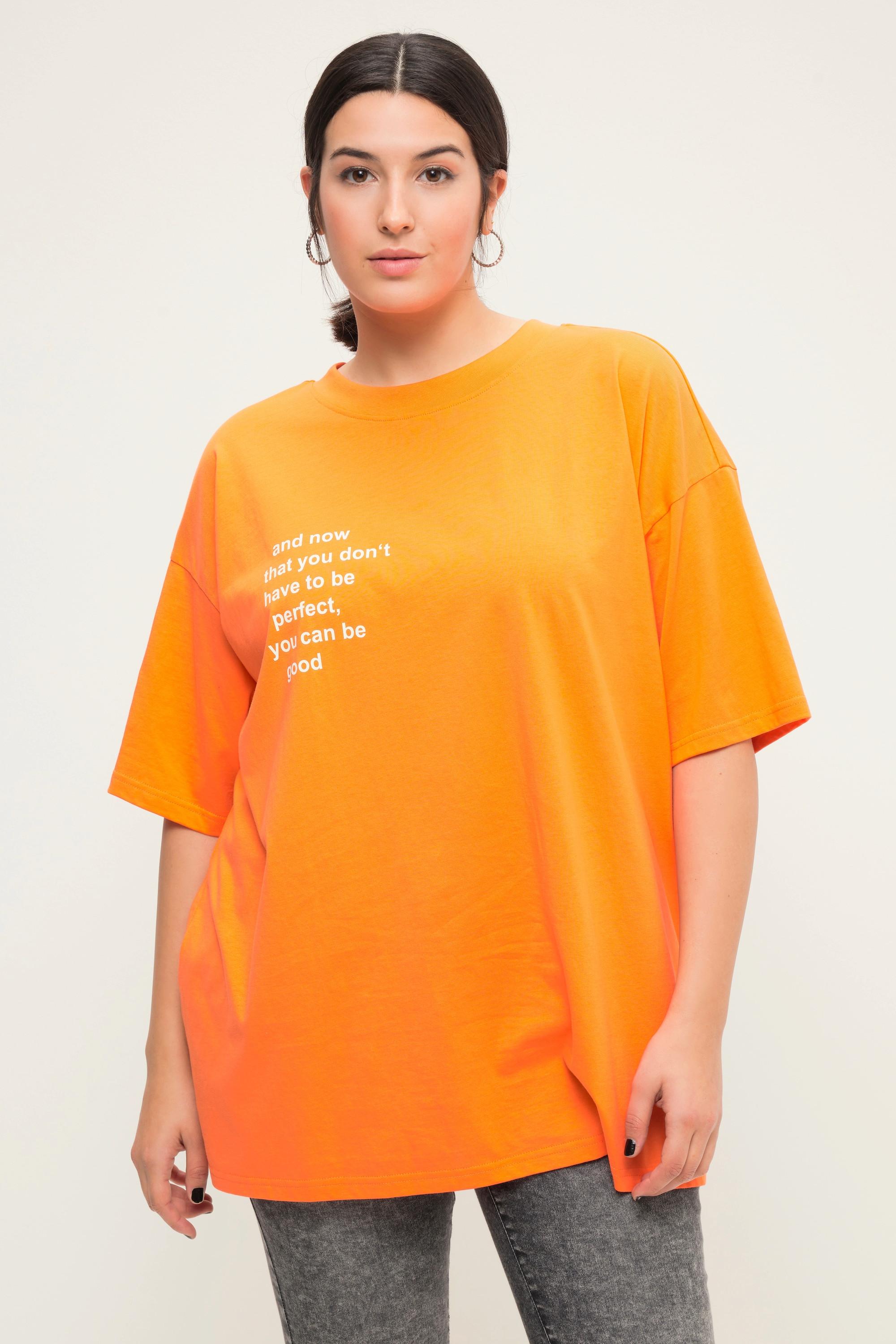 Studio Untold  T-shirt# long oversize avec message imprimé. Col rond et manches courtes. 