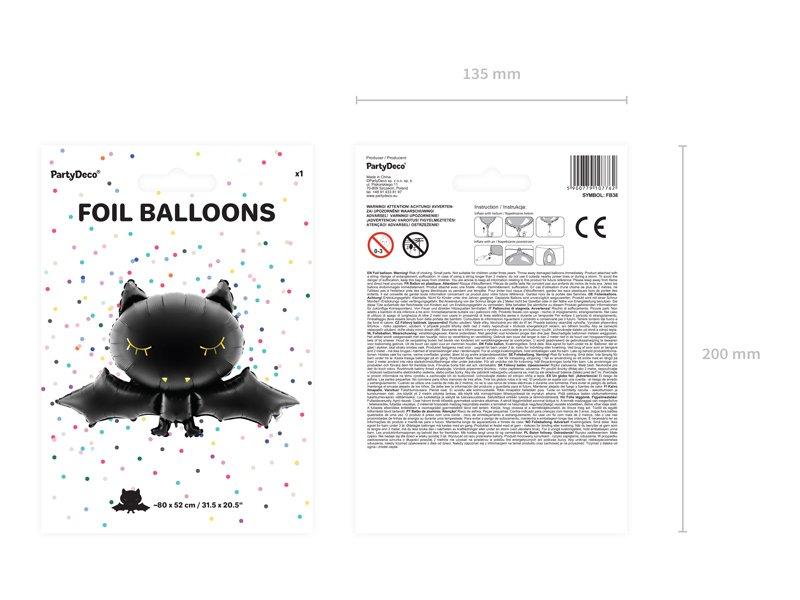 PartyDeco  Ballon Mylar Chauve-Souris Cutie 