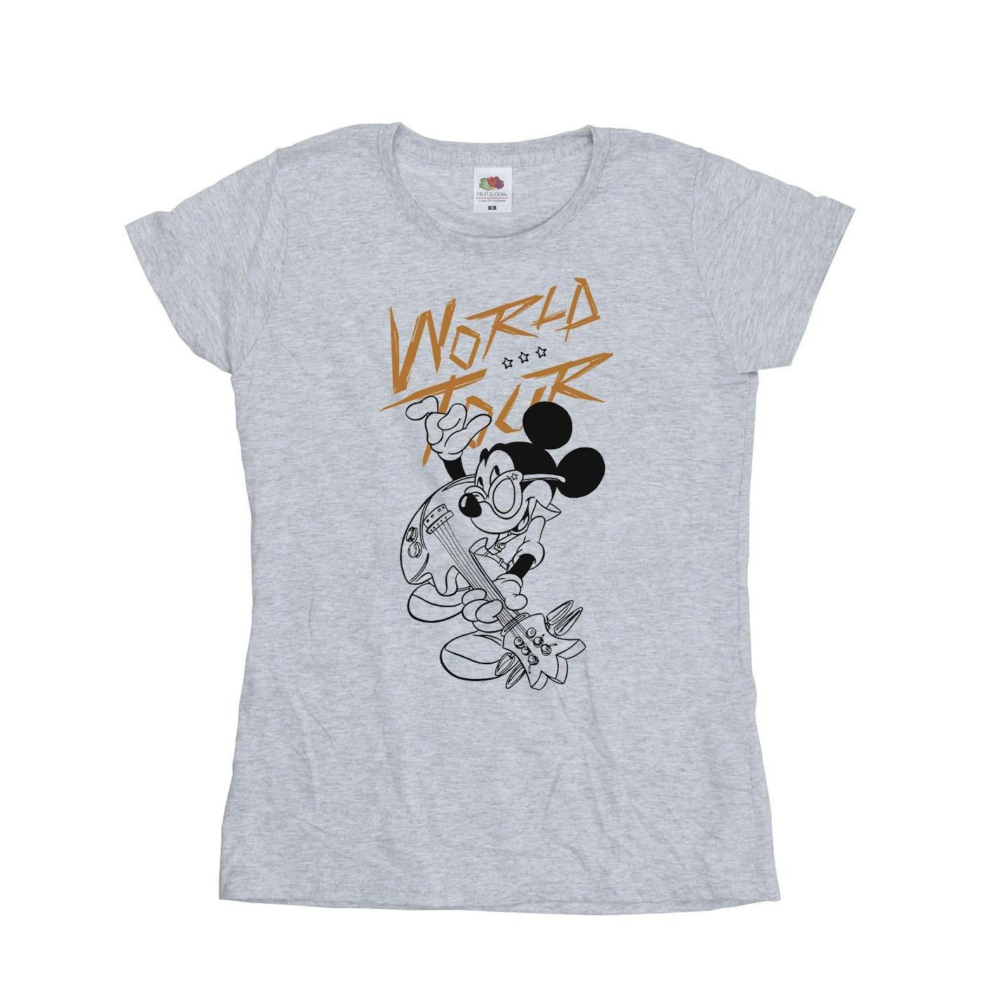 Image of Mickey Mouse World Tour Line Tshirt Damen Grau L