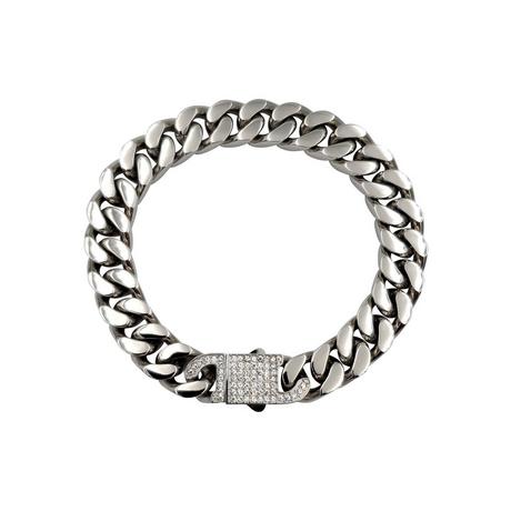 HEBE JEWELS  Cuban Style Bracelet avec zirconia 