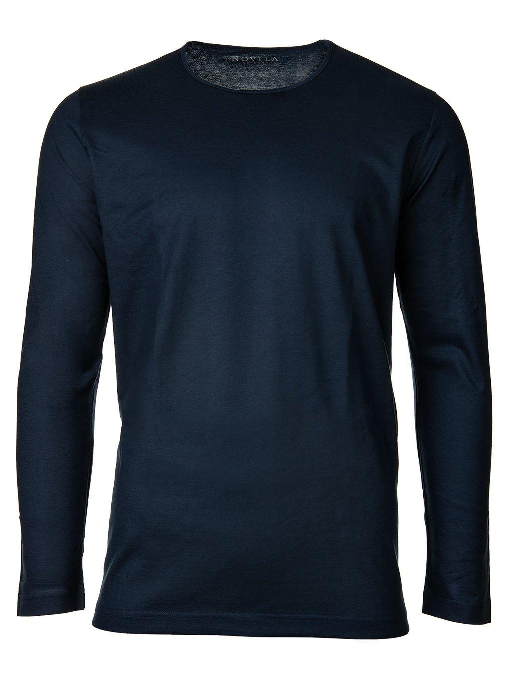 Image of Longsleeve Bequem Sitzend Herren Blau XXL