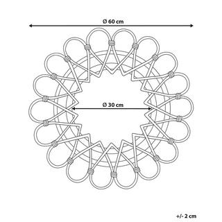 Beliani Wandspiegel aus Rattan Boho BABAI  