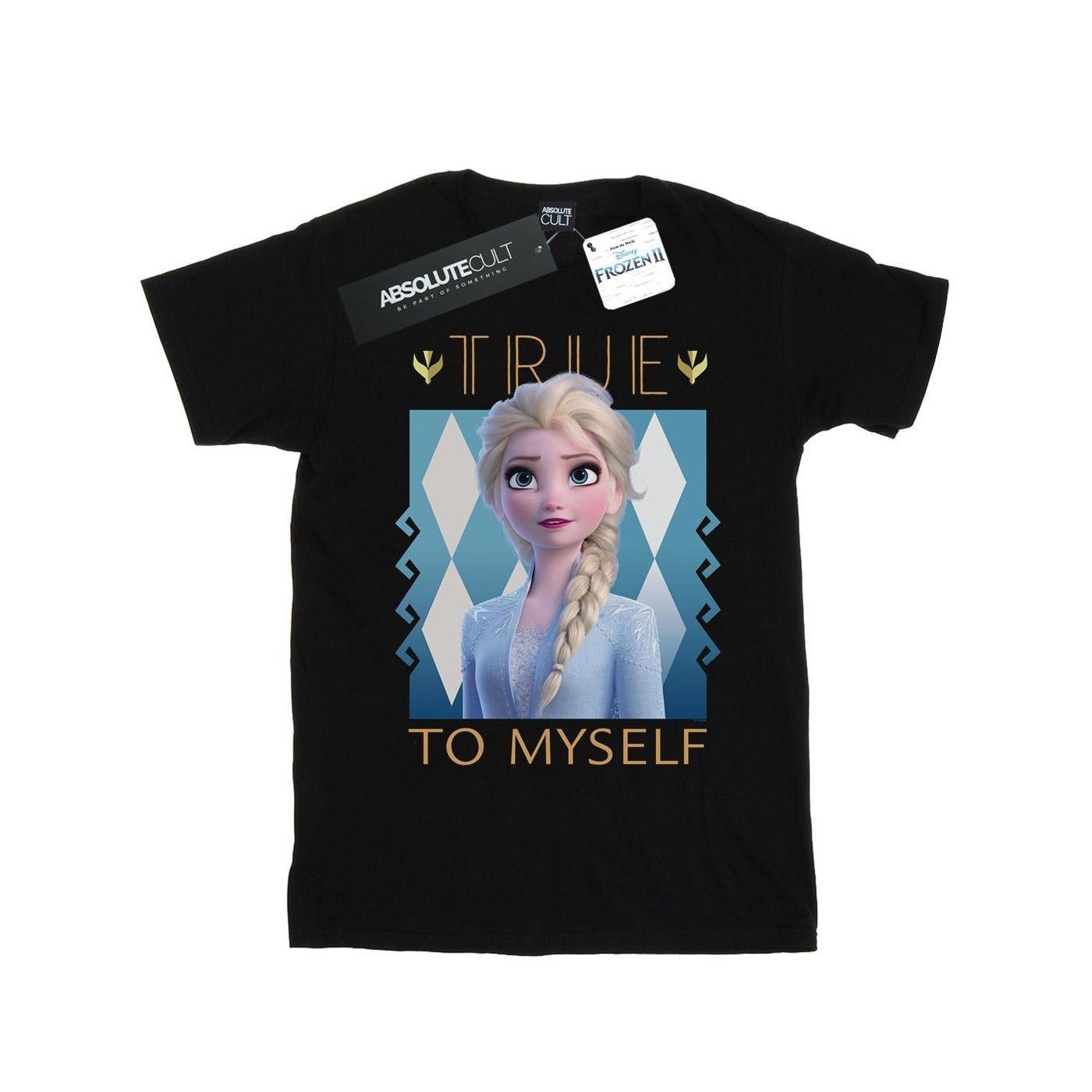Image of Frozen 2 Elsa True To Myself Tshirt Damen Schwarz 5XL