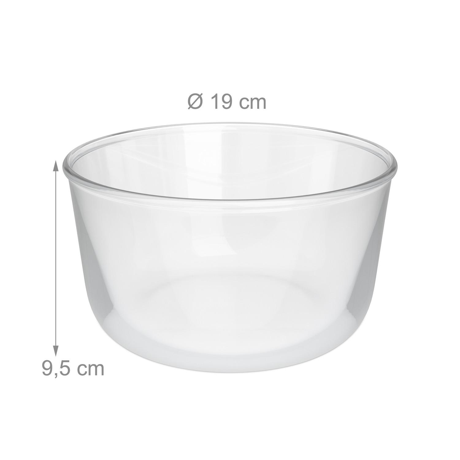 Northix Lot de 2 saladiers en verre  