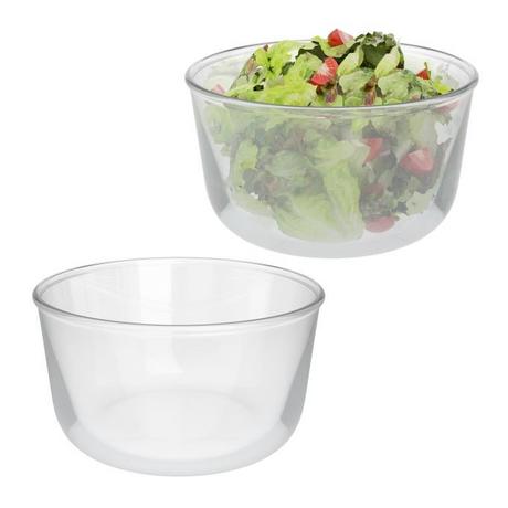 Northix Lot de 2 saladiers en verre  