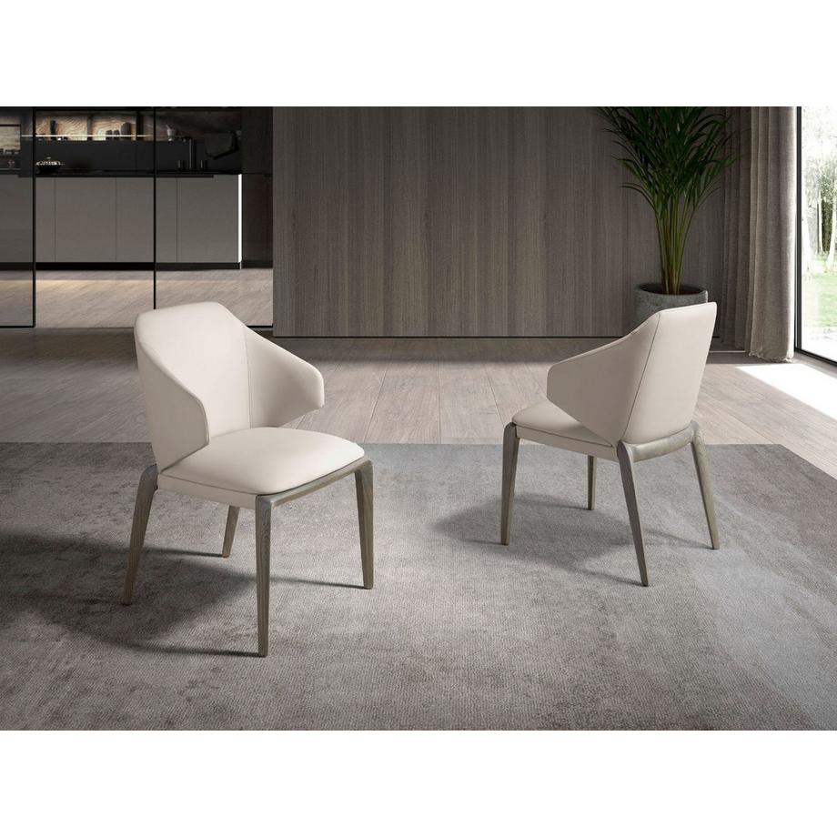 ANGEL CERDA Sedia in similpelle crema  