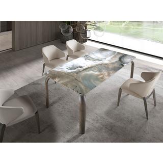 ANGEL CERDA Chaise en similicuir crème  