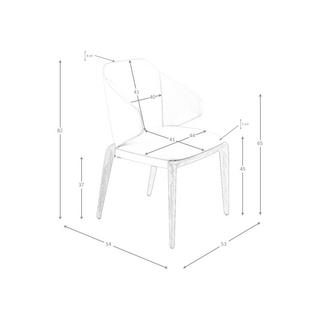 ANGEL CERDA Chaise en similicuir crème  