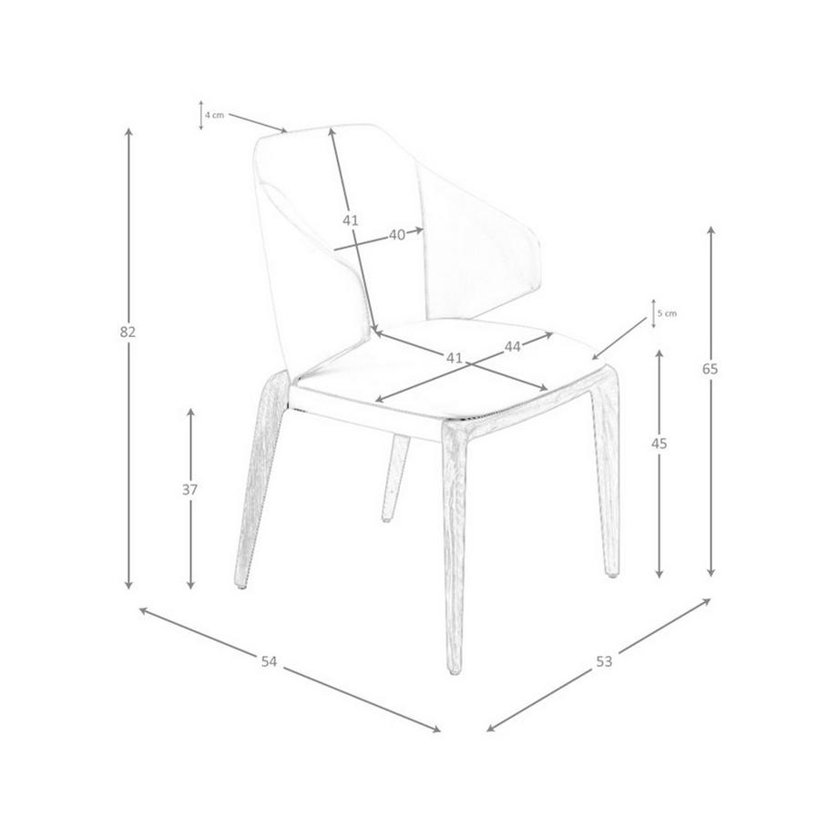 ANGEL CERDA Sedia in similpelle crema  