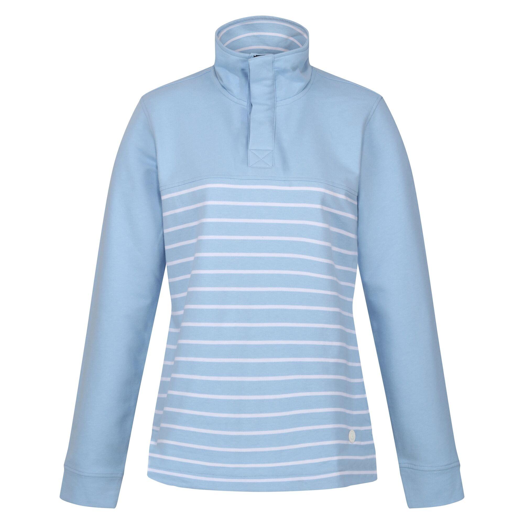 Image of Bayla Sweatshirt Knopfhals Damen Hellblau 42
