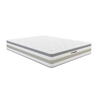 Ysmée Ensemble 160 x 200 cm sommier coffre blanc + matelas ressorts ensachés et surmatelas intégré ép.29cm - CANTERBURY de YSMÉE  