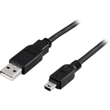 DELTACO  Câble USB 2.0 Type A Mâle - Type Mini B Mâle 3m, noir 