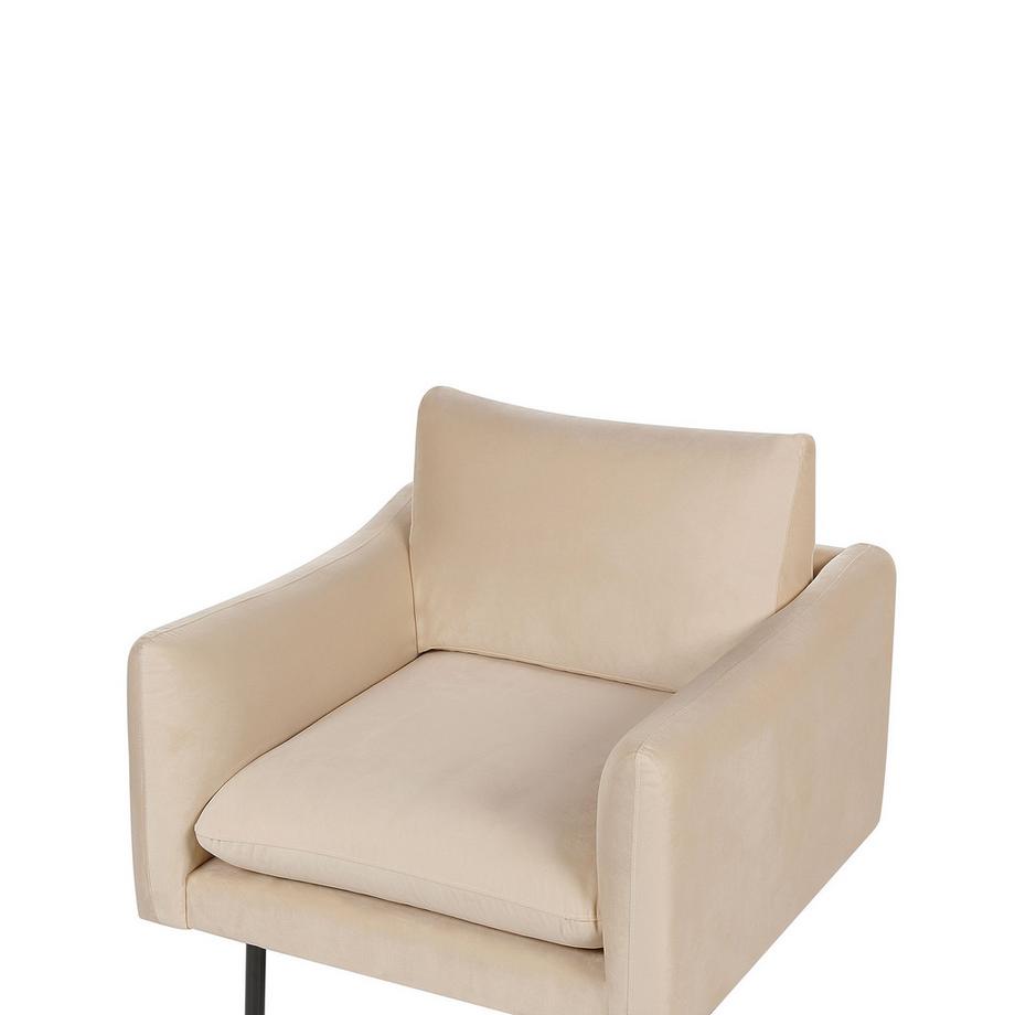 Beliani Fauteuil en Velours Minimaliste VINTERBRO  