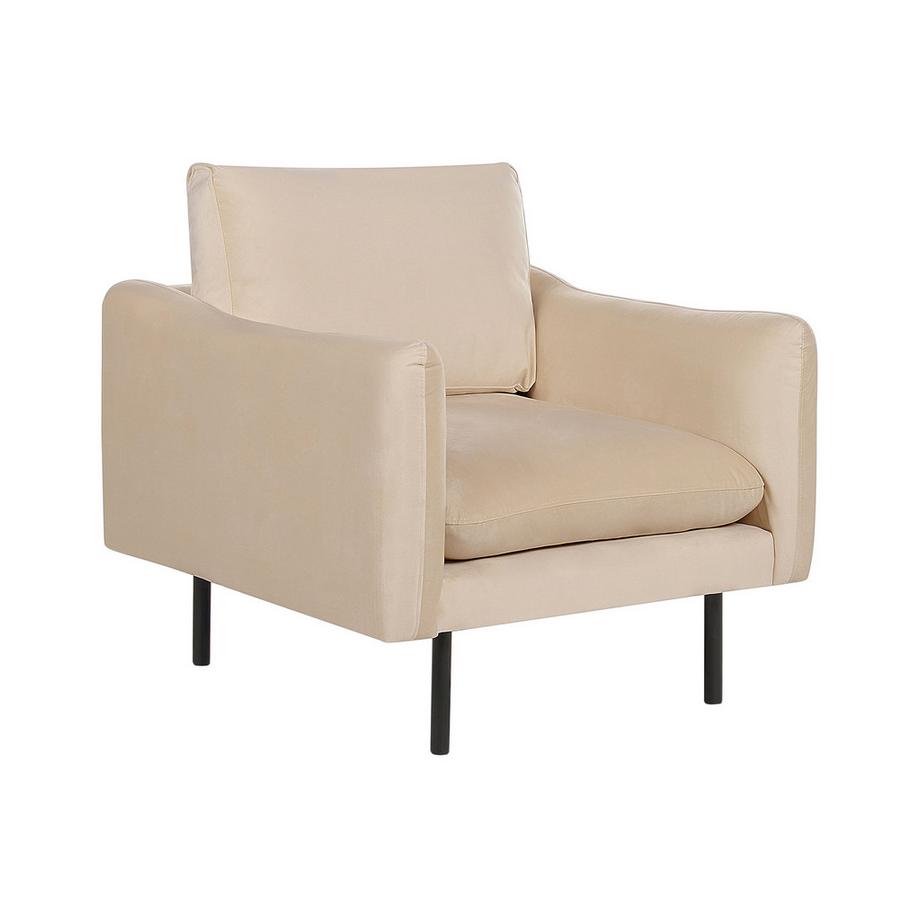 Beliani Fauteuil en Velours Minimaliste VINTERBRO  