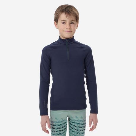 WEDZE  Maglia termica bambino mezza zip poliestere 