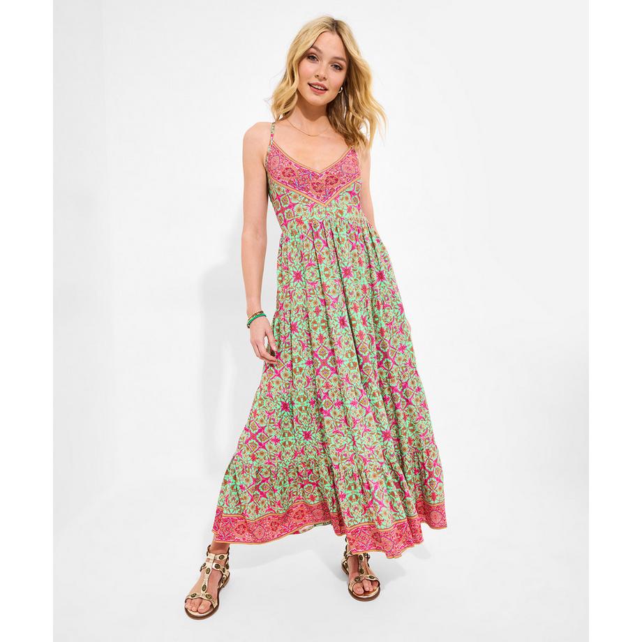 Joe Browns PETITE Träger Maxikleid mit Bordürenmuster  