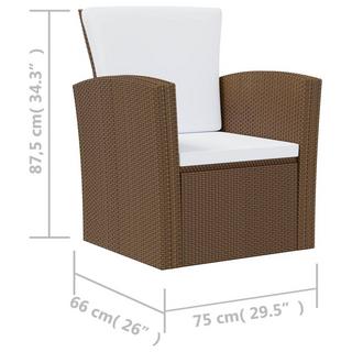 VidaXL Garten-lounge-set poly-rattan  