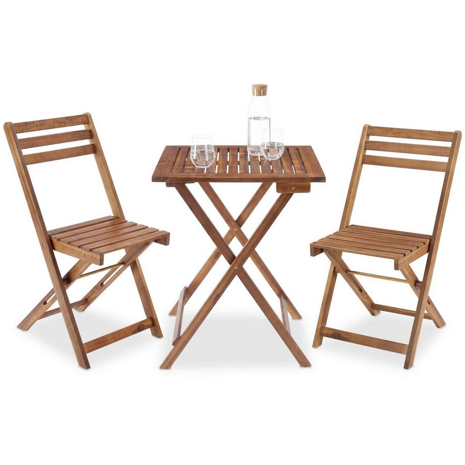 Ensemble Bistro Sollér, pliable, résistant aux intempières, préassemblé, facile à ranger