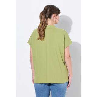 Ulla Popken Oversized Poloshirt Polokragen Halbarm  