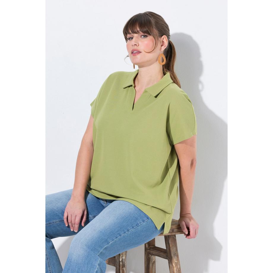 Ulla Popken Polo Oversize Collo Polo Manica Corta  