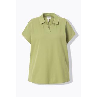 Ulla Popken Oversized Poloshirt Polokragen Halbarm  