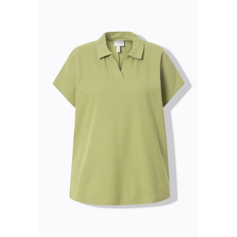 Ulla Popken Polo Oversize Collo Polo Manica Corta  