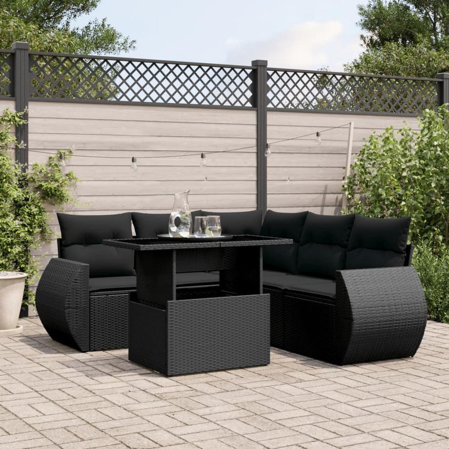 VidaXL set divano da giardino Polirattan  