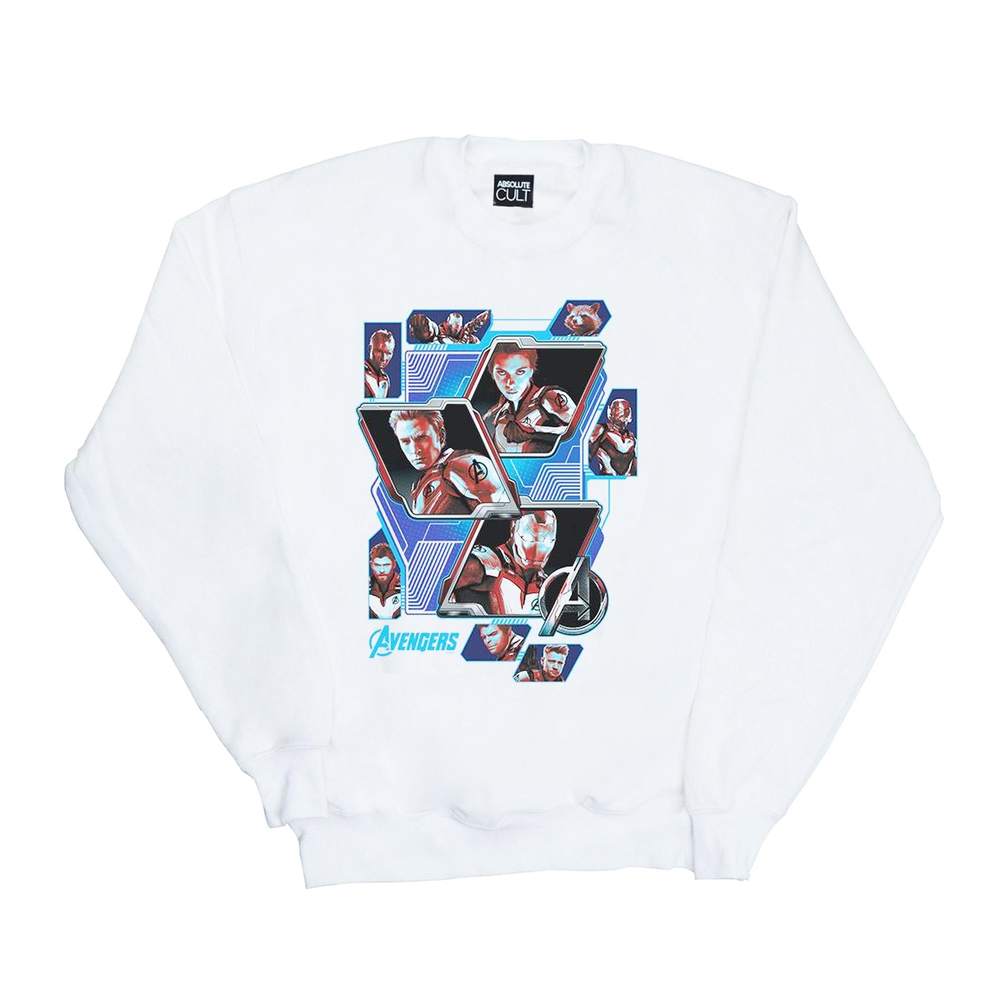 Image of Avengers Endgame Hero Panels Sweatshirt Damen Weiss L